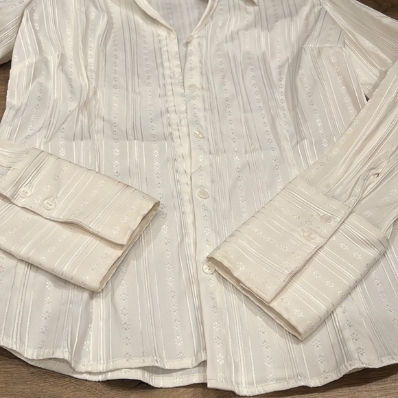 Willi smith cream vintage button blouse 90s style - Picture 3 of 4